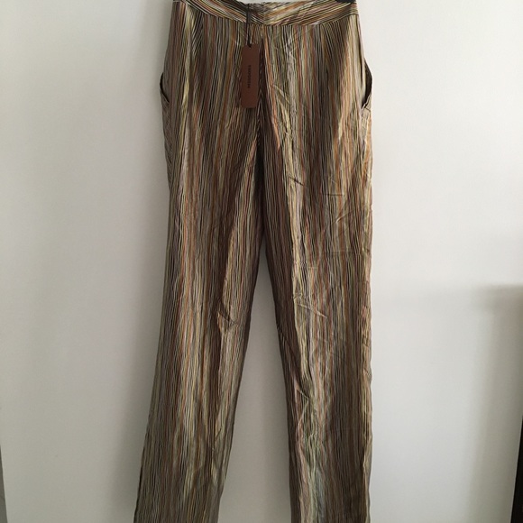 HP🎉🇮🇹 Authentic Missoni multi striped Silk trousers - Picture 4 of 8